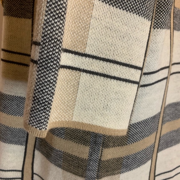 Anne Klein Open Knit Long Line Sweater Cardigan Shacket Size L - Picture 4 of 10